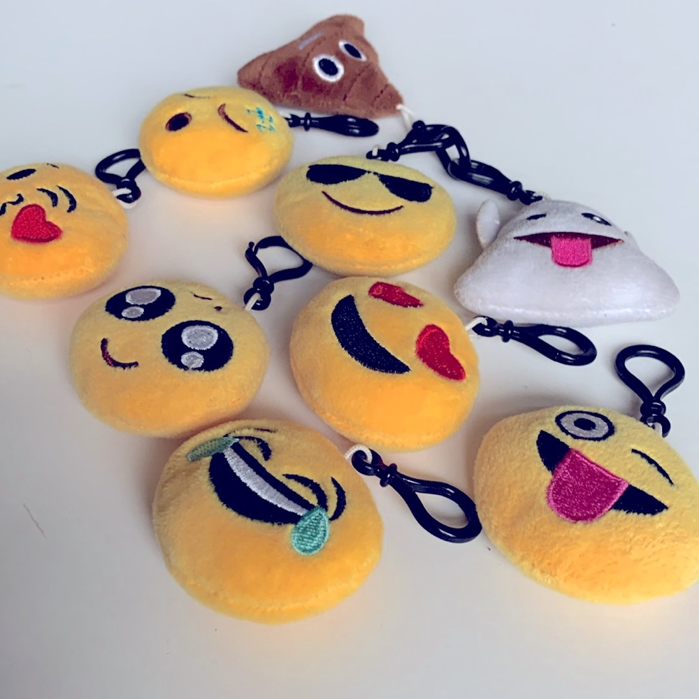 EMOJI Soft Plush Keychain Bundle